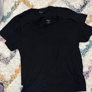 2 Classic Black Short Sleeve Tees